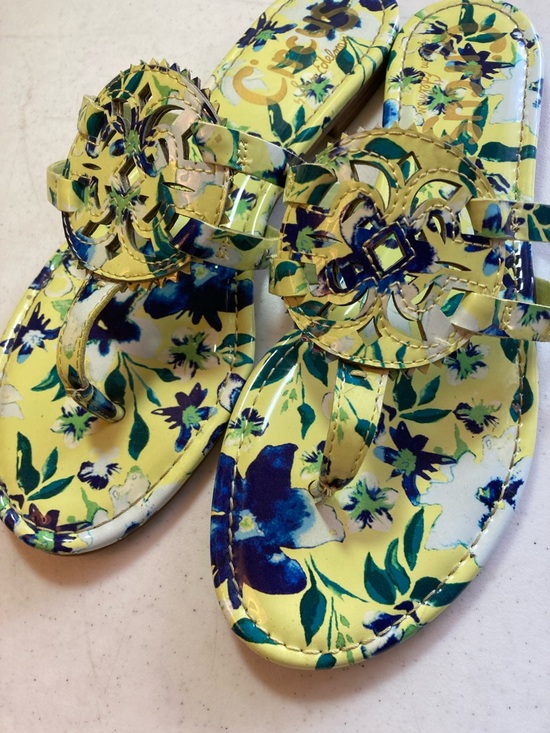 Circus by Sam Edelman Shoes - Circus by Sam Edelman Yellow Floral Cutout Medallion Slide Sandals